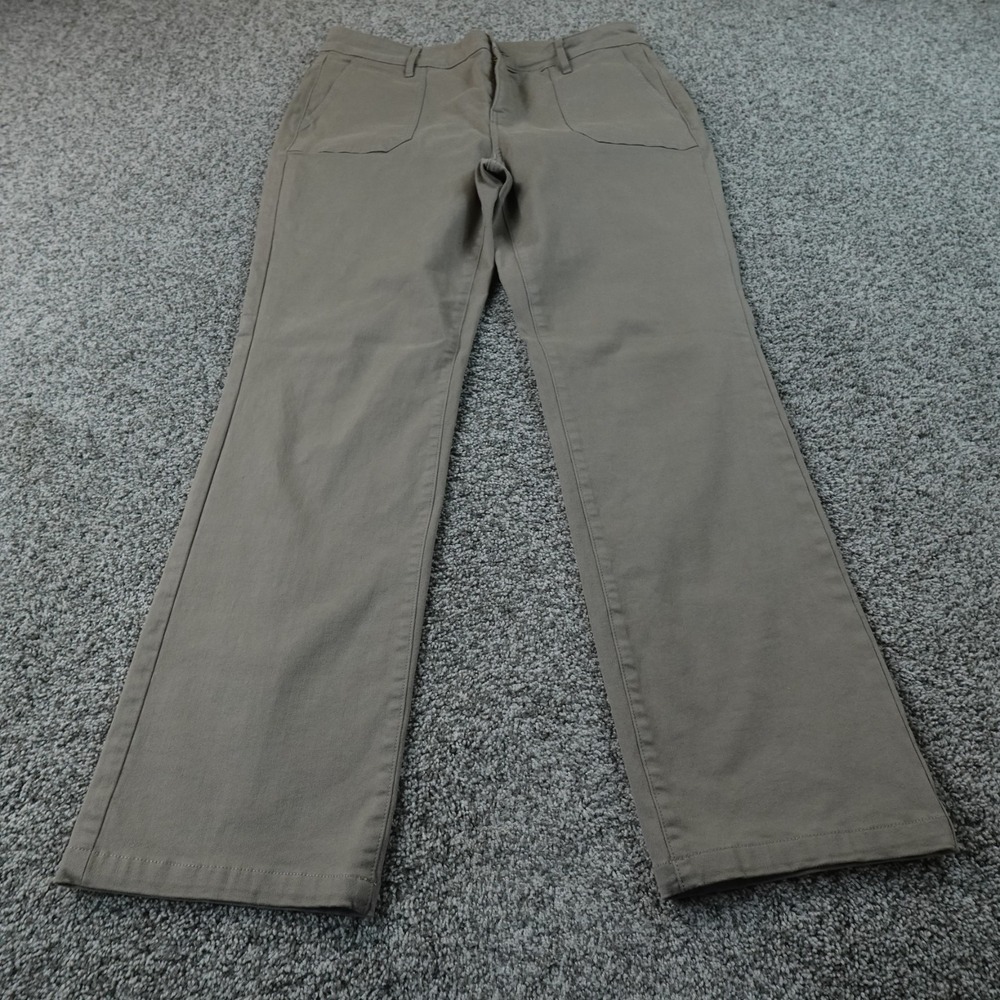 NYDJ Pants‎ Womens 14 Beige Chino Marilyn Straight Lift Tuck Technology Stretch
